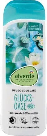 Alverde verzorgende douchegel "Geluksoase" wilg/waterlelie,  250 ml