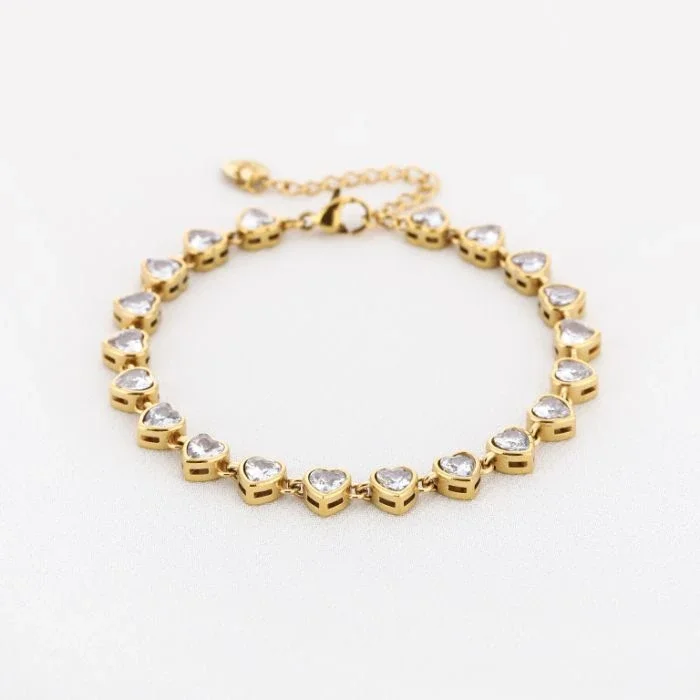 Armband Luxe hartjes Diamants