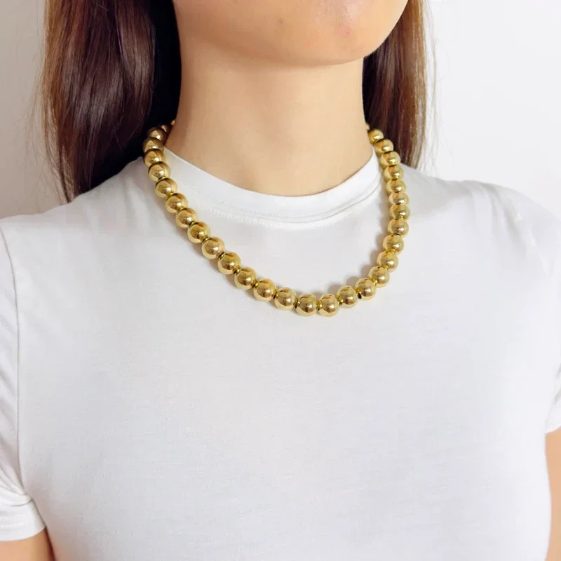 Big Beads Ketting Goud