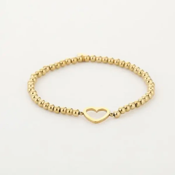 Bolletjes Armband Open Hart