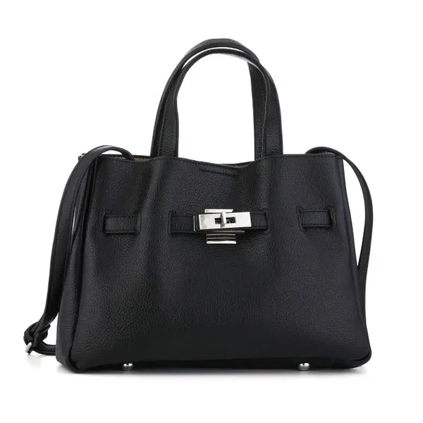 Handtas met gesp Zwart