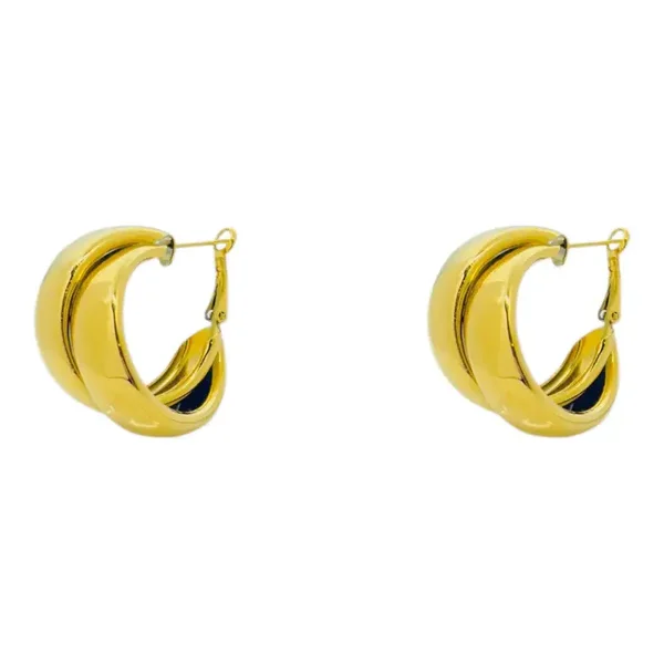 Double Layered Oorbellen Goud