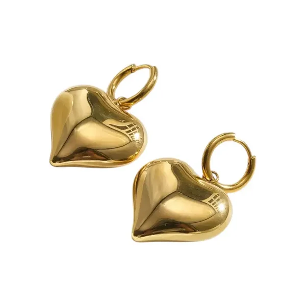 Fatty Love Heart Oorbellen Goud