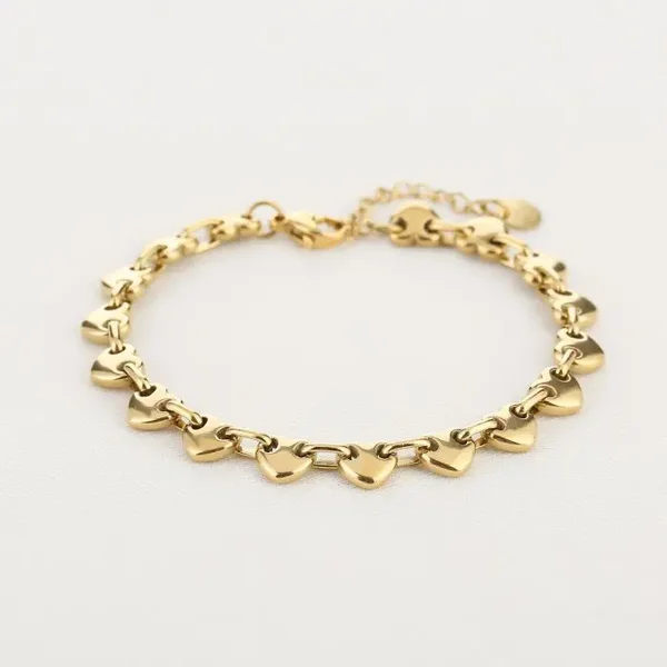 Heart Lock Armbandje Goud