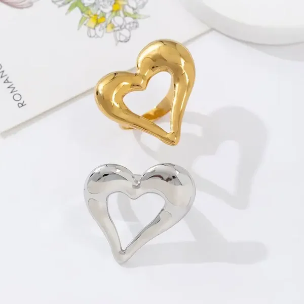 Open Hearts Ring Zilver