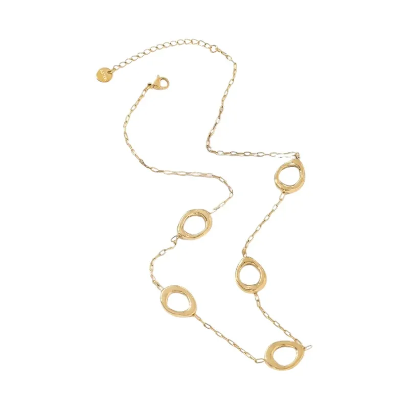 Open Oval Ketting Small Goud