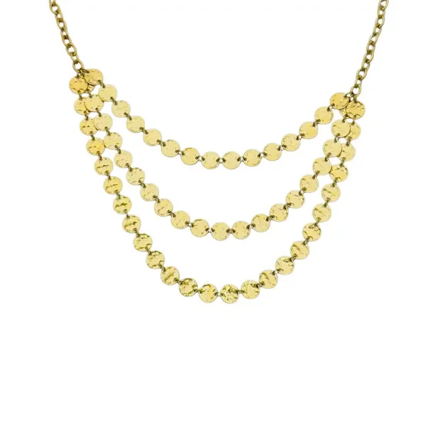 Triple Spikey Ketting goud