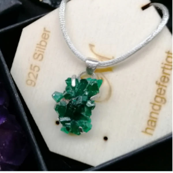 Dioptas • 925 Silber • Edelstein Anhänger