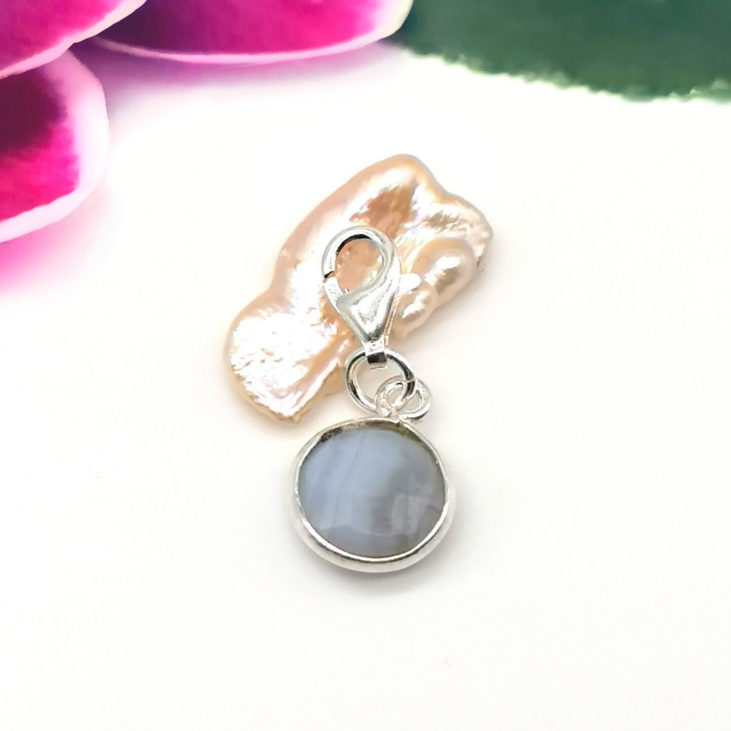 925 Silber • Chalcedon Charm