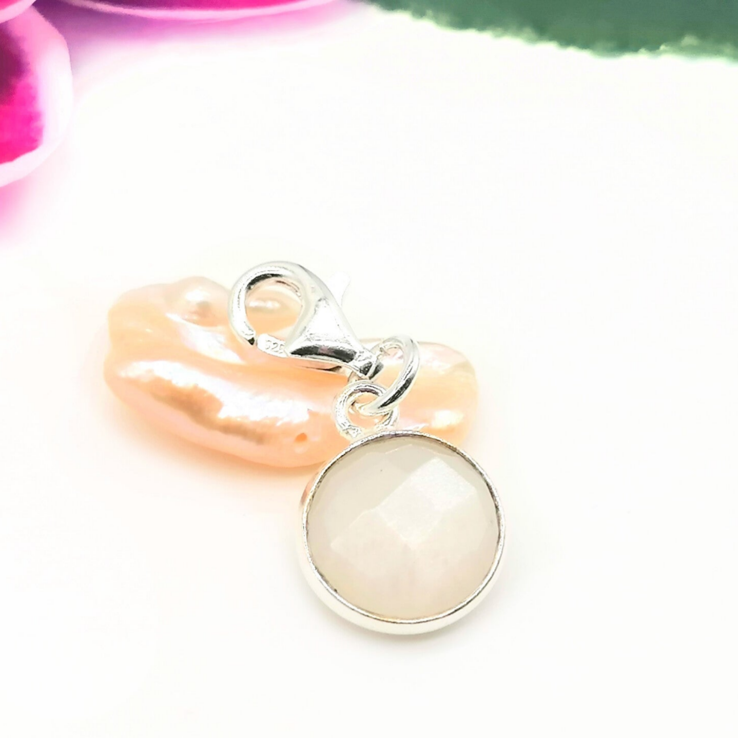 925 Silber • Mondstein Charm