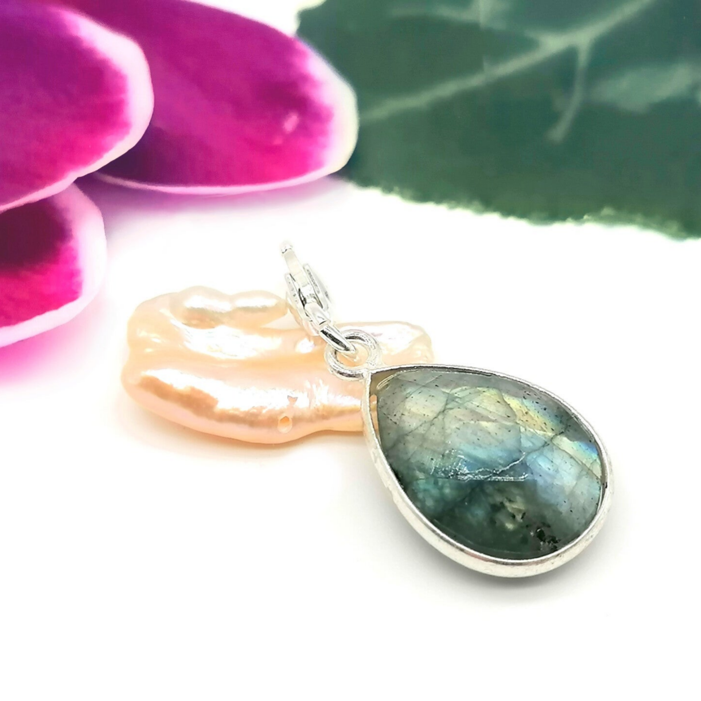 925 Silber • Labradorit Charm