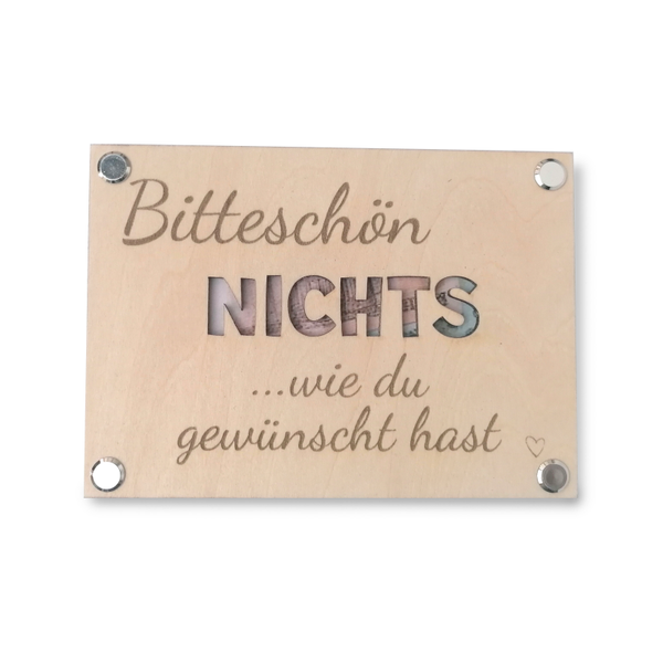 Geschenkkarte - Nichts