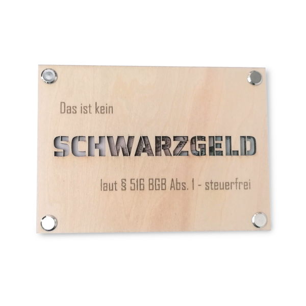 Geschenkkarte - Schwarzgeld