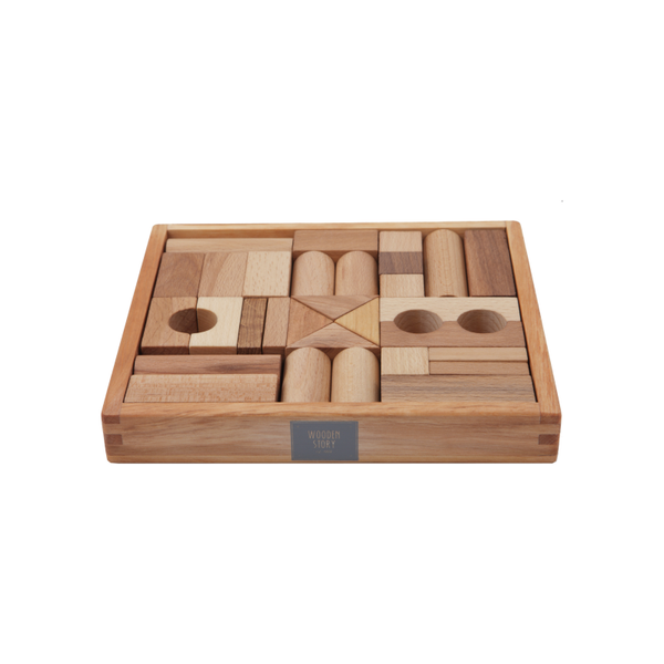 Wooden Story | Houten blokken naturel 30 stuks