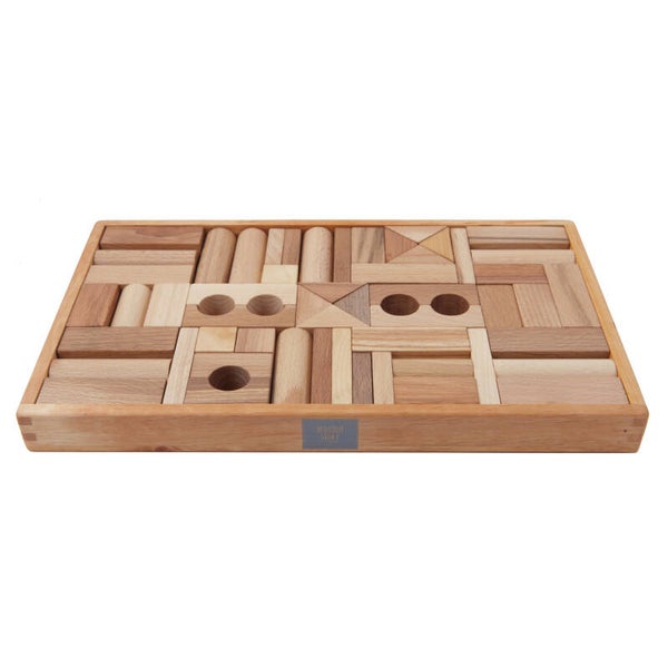 Wooden story | Houten blokken naturel 54 stuks