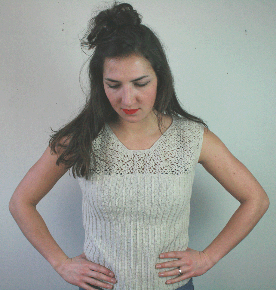 7005 Vintage top- Maat S/M