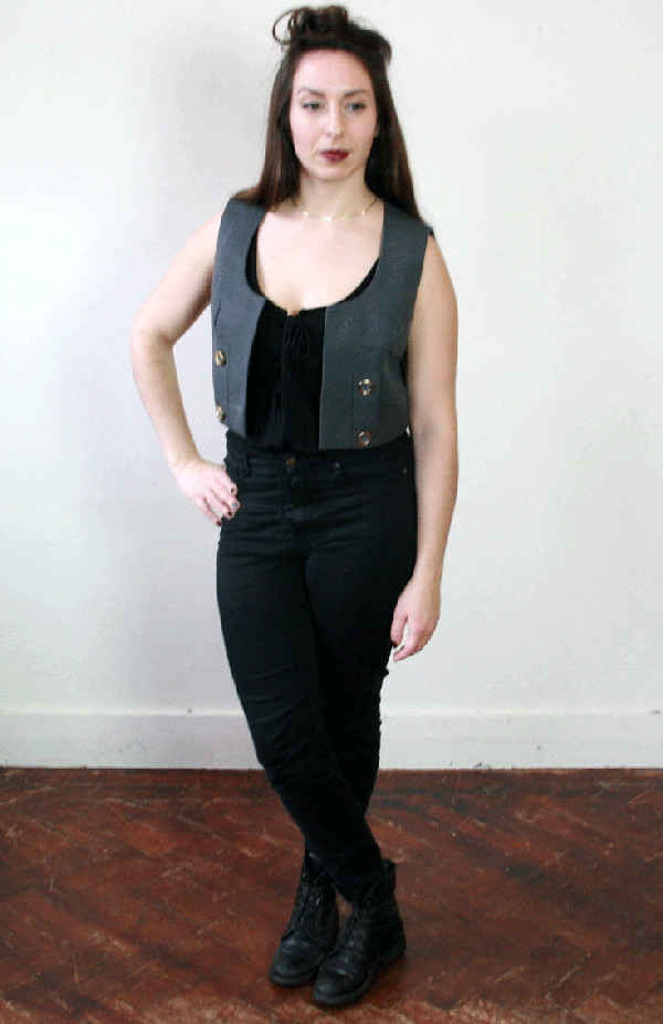 4007 Vintage 70's Grijze Gillet - XS/S