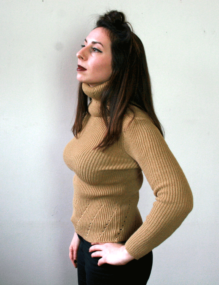 4008 Gebreide Vintage 70's Coltrui- XS/S