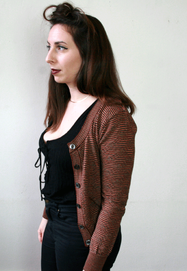 4009 Gebreide 70's Vintage Vest - S