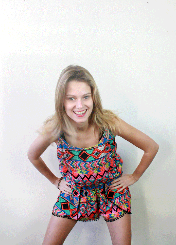 1123 Vintage colorful jumpsuits - XS