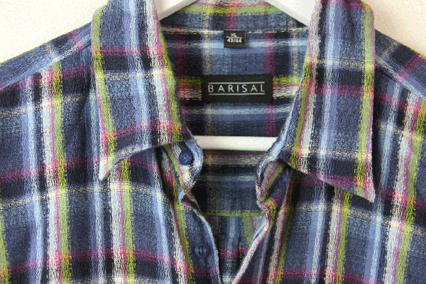 1018N Flannel shirt korte mouw - Oversized