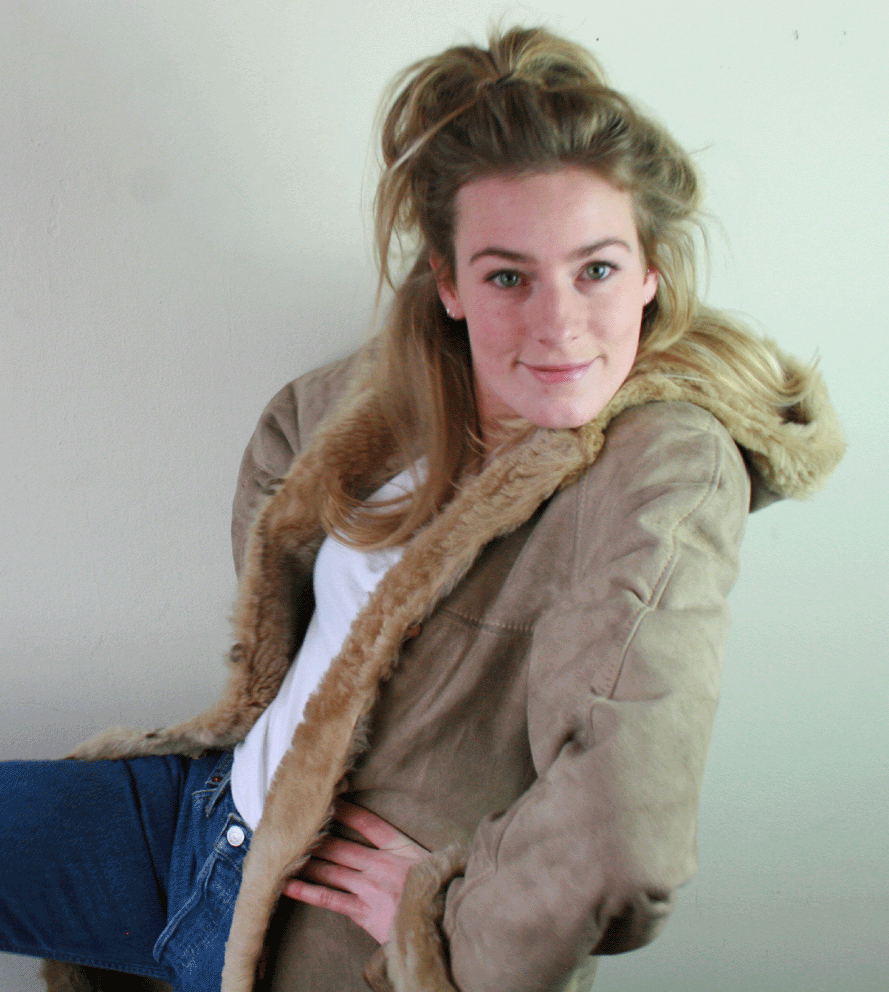 5016 - Vintage real Lammy Coat - S/M