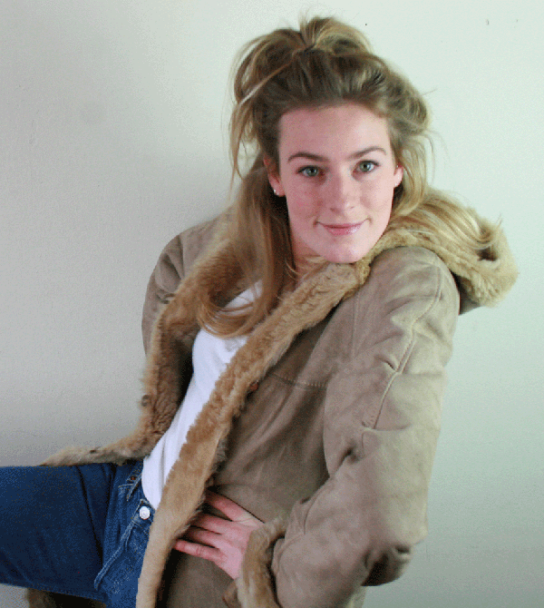 5016 - Vintage real Lammy Coat - S/M