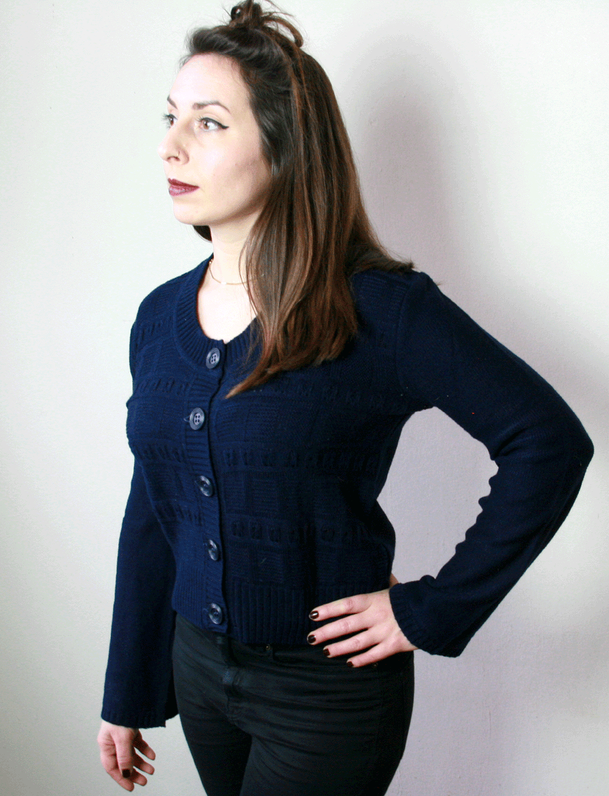 4034- Gebreide vintage 70's vest - S/M