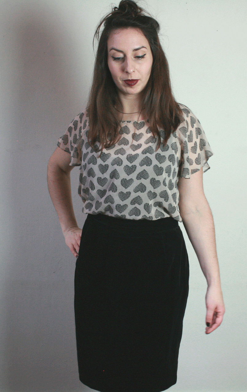 1109 Vintage black skirt - S