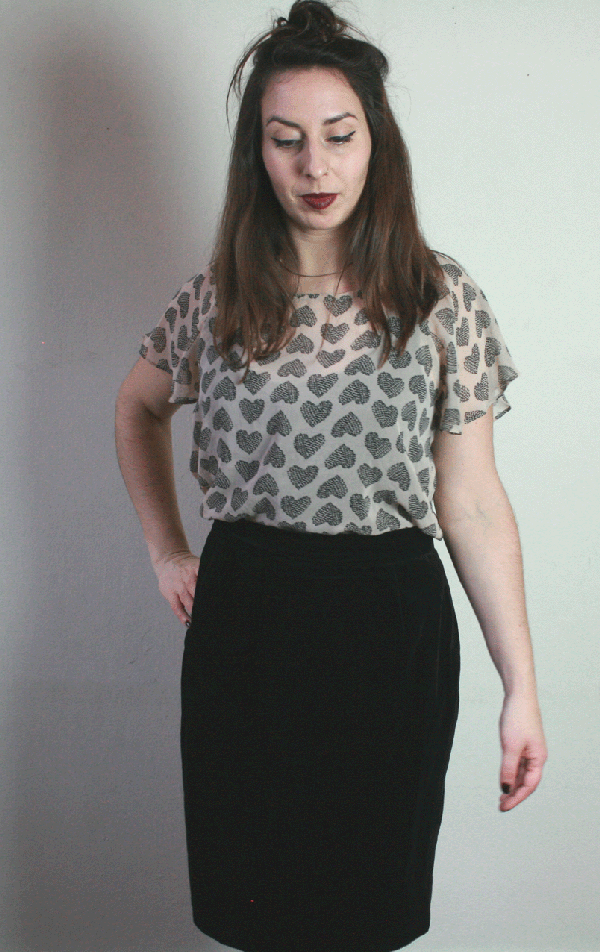 1109 Vintage black skirt - S