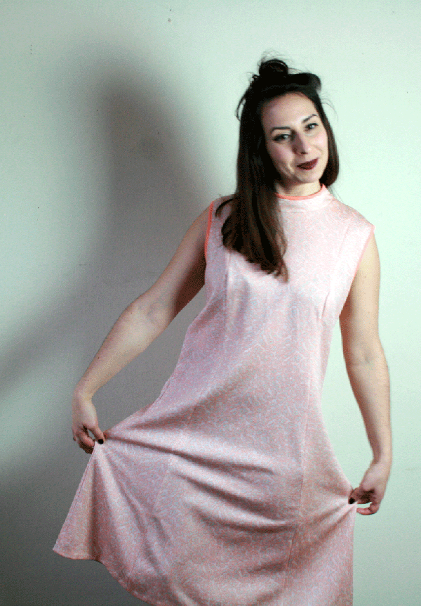 1128 70's Jurk - M/L