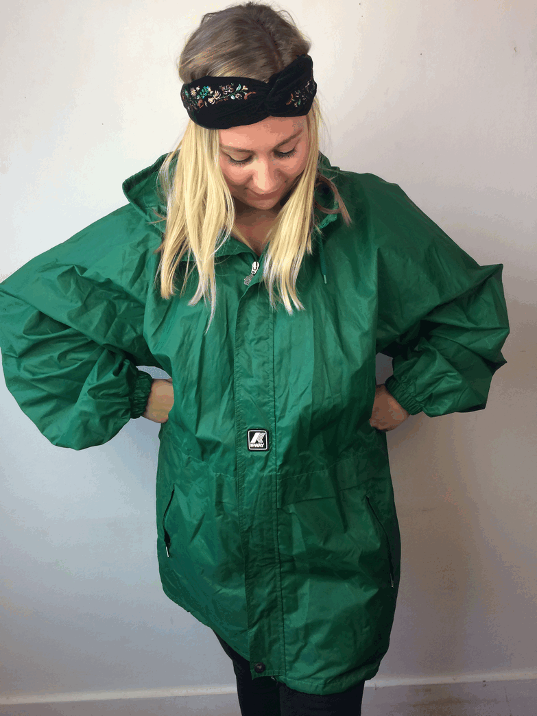Vintage k-way windjacket green - XL