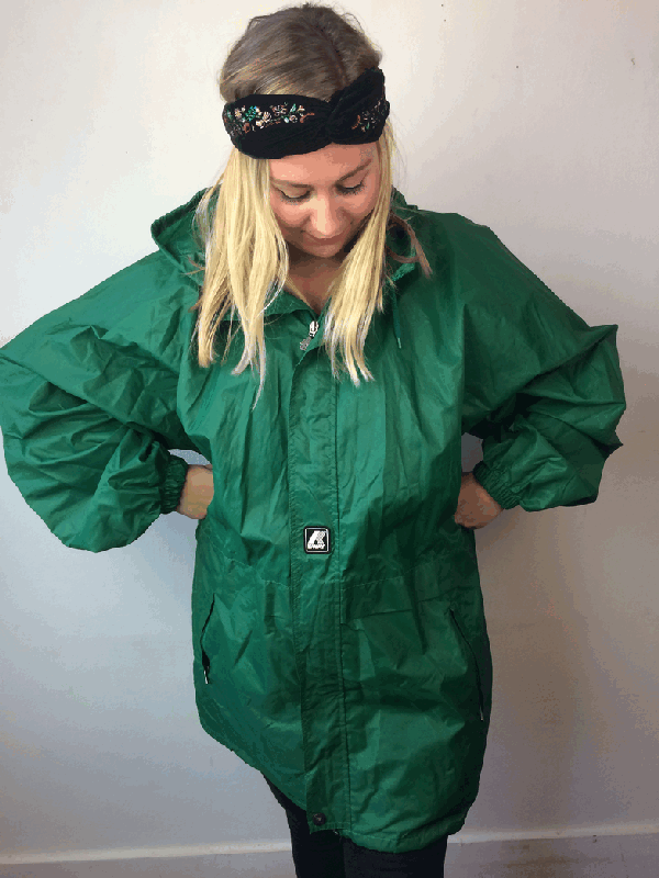 Vintage k-way windjacket green - XL