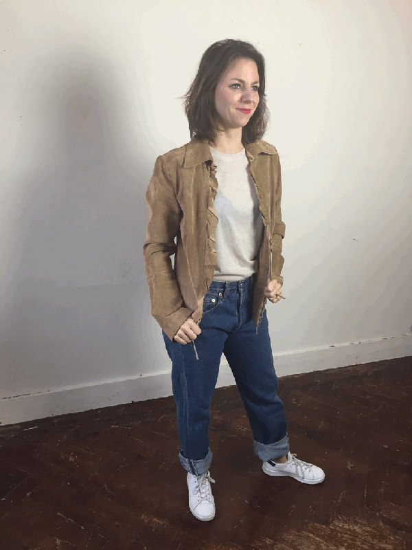 6004 Vintage Suede jas - S