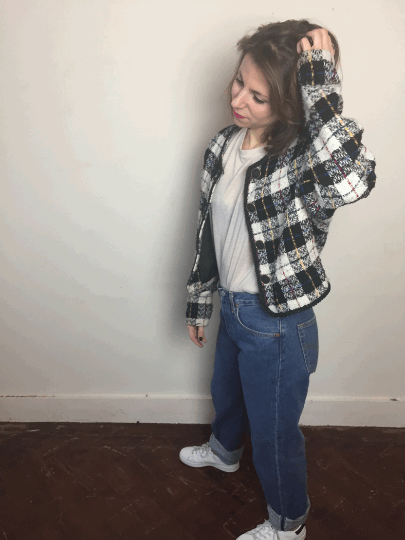 6014 Vintage tweed jacket - L/XL