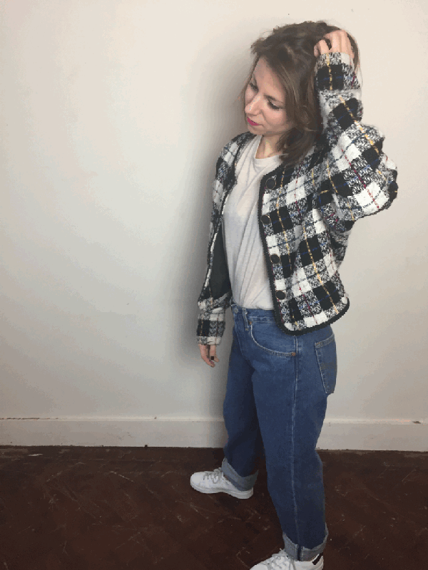 6014 Vintage tweed jacket - L/XL