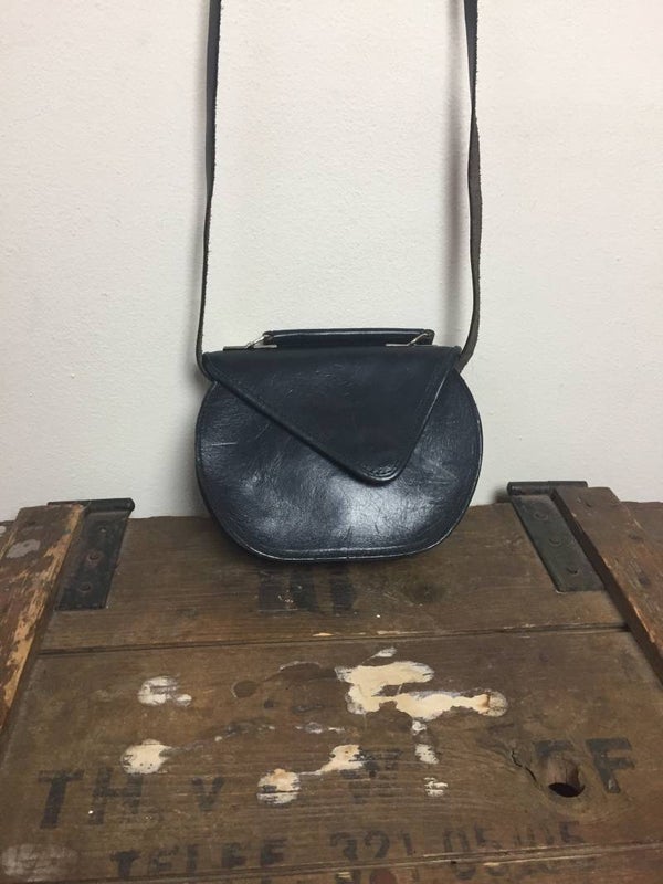 9017 Vintage echt leren tas