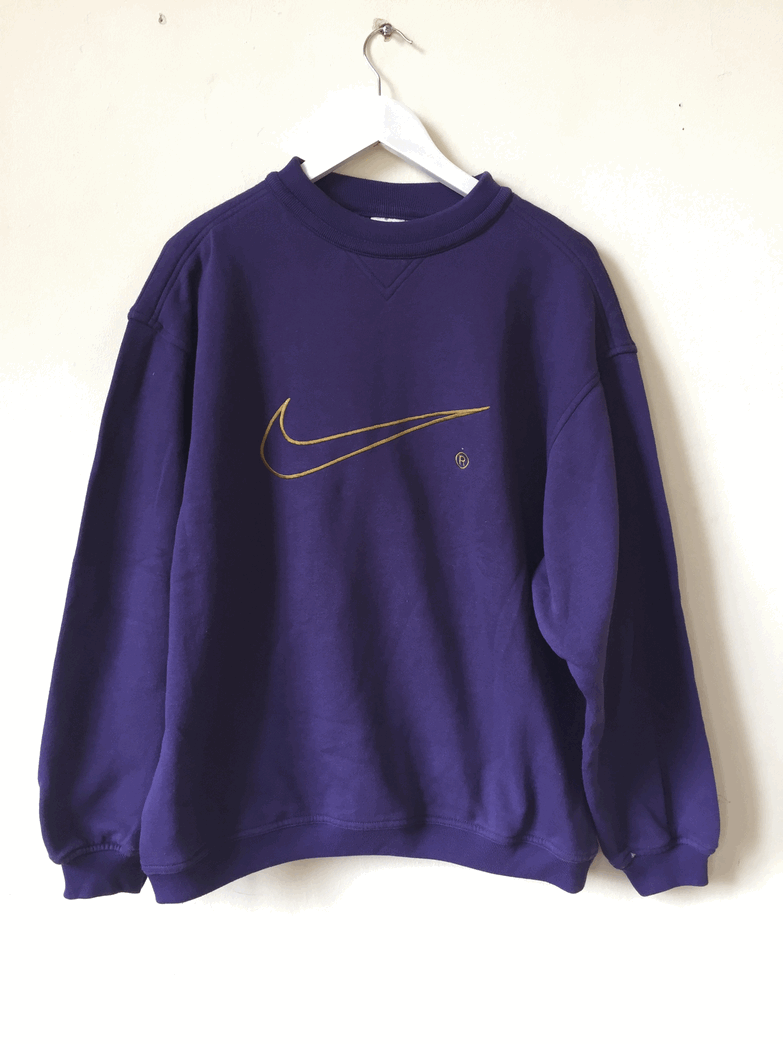 Vintage 90's nike sweater purple- XL