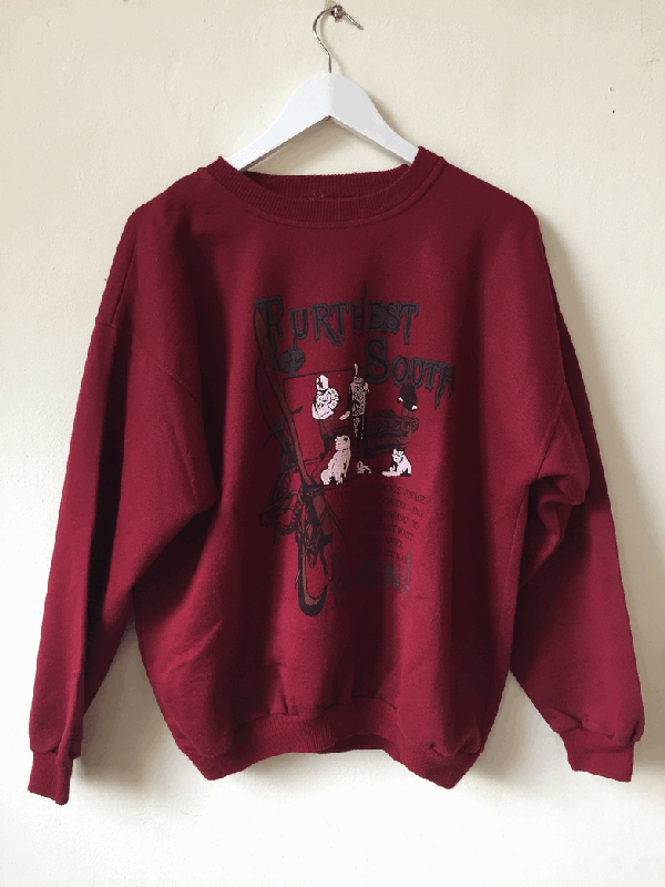 Vintage sweater burgundy red- M/L