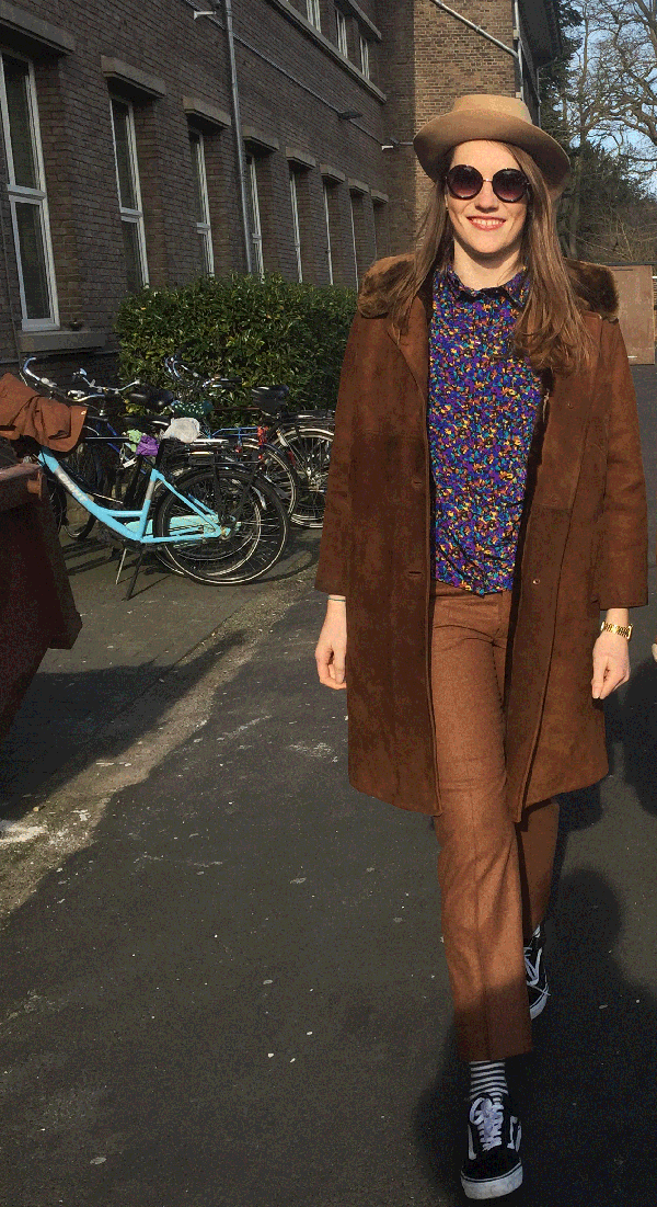 Unisex Luxe Vintage lammy coat bruin -M/L