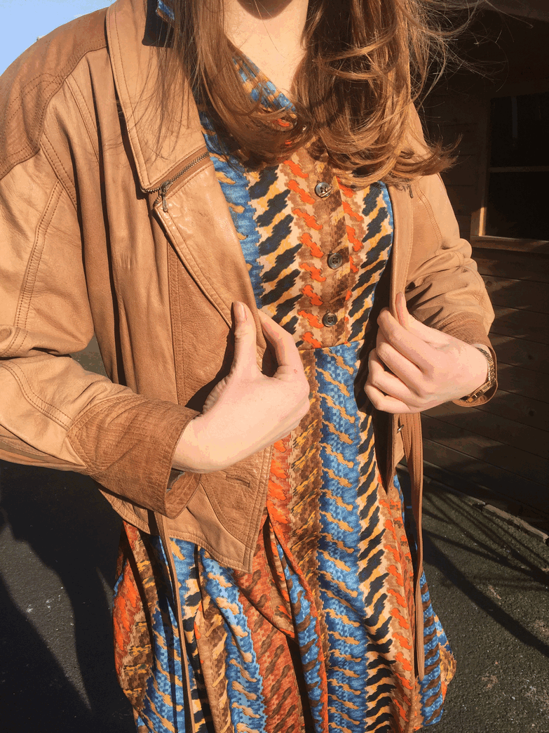 Vintage 80's leather jacket M/L