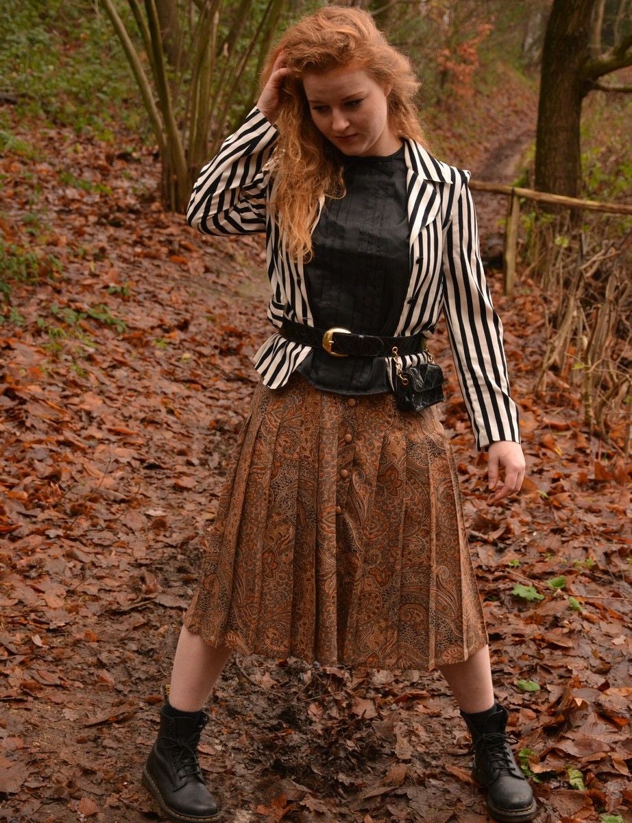 7013 - Steepjes blouse zwart/wit - S