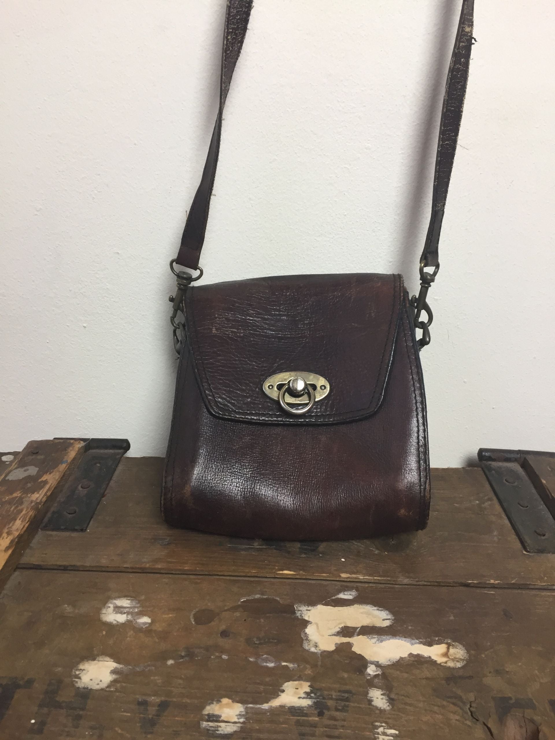 9012 Vintage leren bag