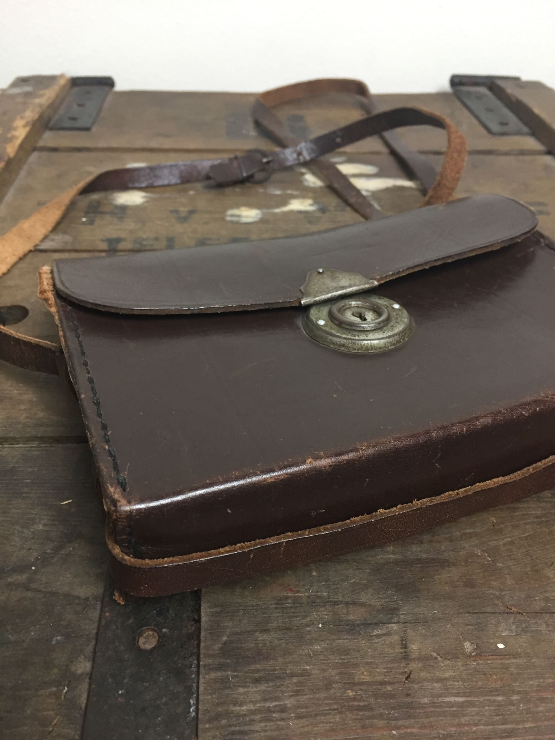 9009 Vintage leren tas