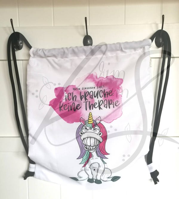 Turnbeutel Gymsack Einhorn