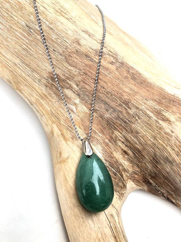 Groene Aventurijn "Druppel” hanger