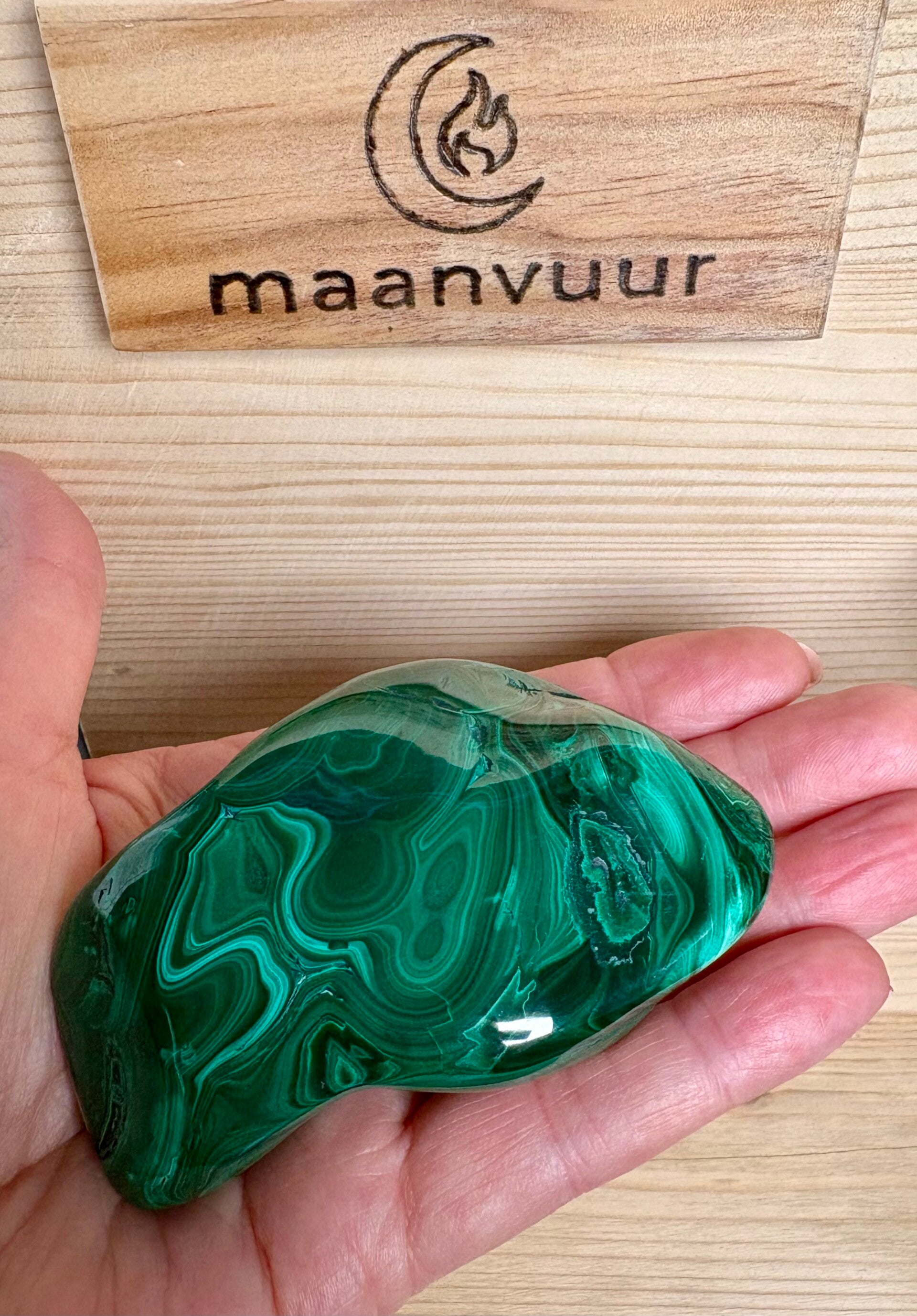 Grote Malachiet handsteen
