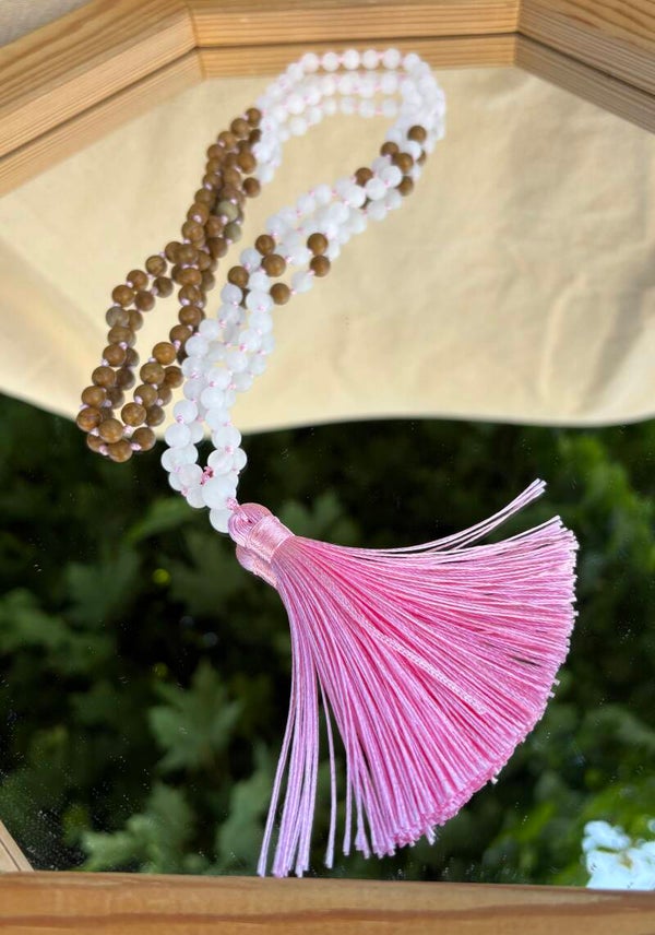 6 mm mala Rozenkwarts met sandelhout