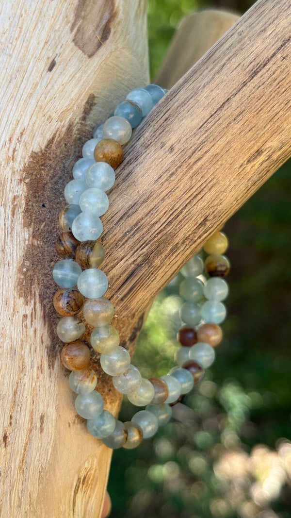 Lemurische Aquatine Calciet 6mm armband