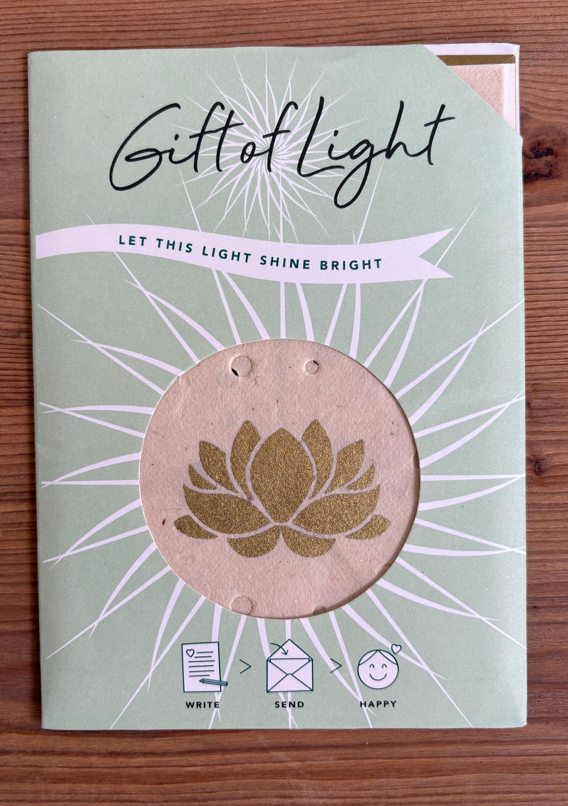 Gift of light “Lotus” sfeerlichtje in de vorm van een kaart.